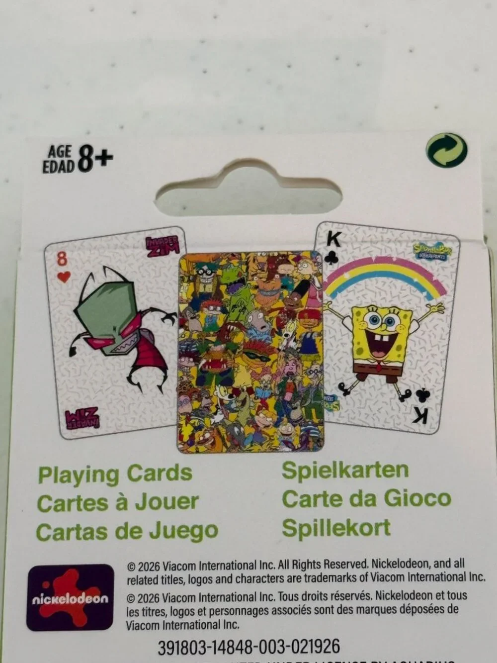 Nickelodeon Character Playing Cards SpongeBob Rugrats New